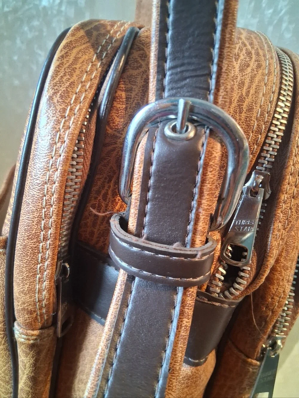 Three Star Men's Tan Shoulder Bag Preowned